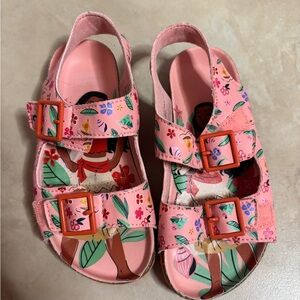 Disney Pink Floral Kids Sandals
